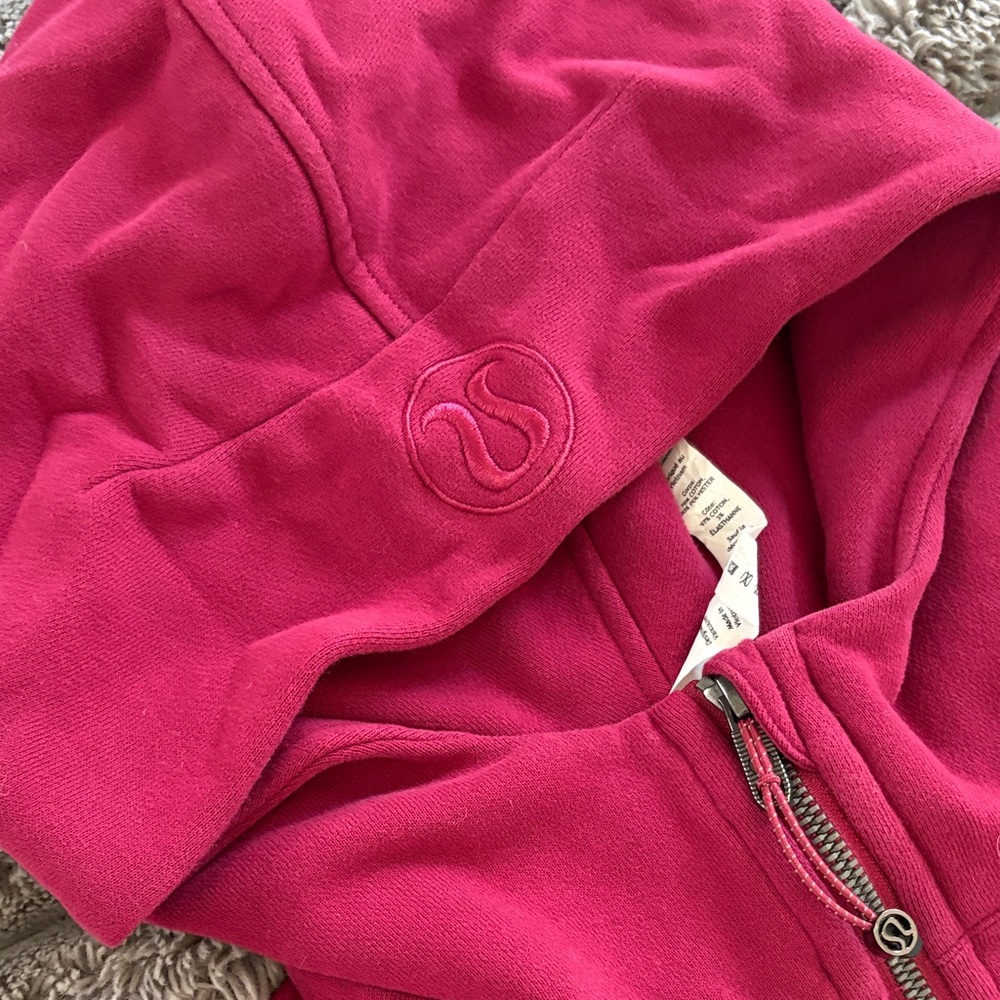Pink Lululemon Scuba Cropped Hoodie - Picture 3 of 6